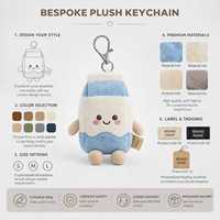 Porte-clés en peluche personnalisé en forme de boîte de lait, breloque de sac en peluche lait, boîte mystère pour promotion de marque, cadeau, mascotte, faible MOQ, OEM