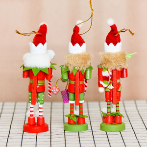 13cm <span class=keywords><strong>ELF</strong></span> <span class=keywords><strong>nutcracker</strong></span> bằng gỗ với treo dây cho cây giáng sinh - Product Image 3