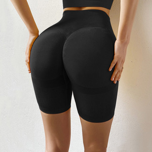 Non vedere attraverso la bici Yoga ragazze <span class=keywords><strong>Leggings</strong></span> pantaloncini da donna allenamento atletico da corsa elasticizzato vita alta attiva Bermuda <span class=keywords><strong>Leggings</strong></span> corti - Product Image 4