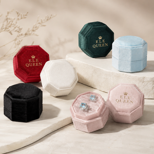 Luxury Velvet Octagonal Jewelry <b>Box</b> Elegant <b>Ring</b> Earring Necklace Storage Case for Jewelry Brands Gift Packaging and Display - Product Image 1