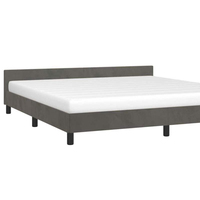 Cadre de lit moderne minimaliste en velours rembourré avec tête de lit réglable – Tailles personnalisables – Certifié EN1725 pour petits appartements