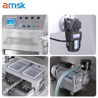 HRFH-410 automatique Tofu plateau Machine à sceller Portable viande Steak alimentaire Machine d'emballage Film couverture emballage scellant Machine