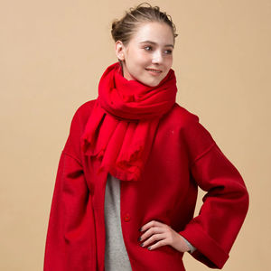 Thin Warm <b>Wool</b> Resist Wind Shawl 100% Worsted <b>Wool</b> <b>Scarf</b> Plain Solid Woven Merino <b>Wool</b> Shawl for Women - Product Image 1