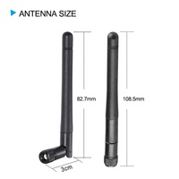 Amplificador de antena Wifi 2,4G WLAN 3dBi RP conector ESP32 Módulo de doble banda ble Antena de pato de goma Omni