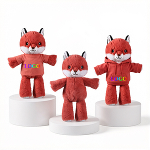 Peluche Personalizzato OEM Morbido e Soffice Certificato CPSIA, Produttore di Giocattoli in Peluche, <span class=keywords><strong>Volpe</strong></span> Rossa Imbottita con Felpa e Maglietta Rimovibili - Product Image 1