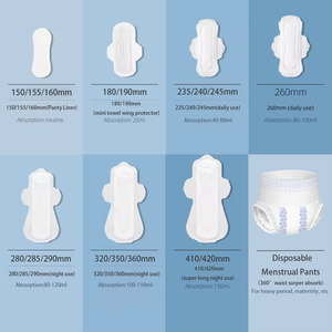 Servilleta sanitaria Hopers, toalla menstrual para mujer, flujo pesado, blanco, patrones de etiqueta privada, almohadilla sanitaria desechable impermeable para mujer - Product Image 3