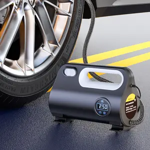 Bomba infladora de coche compresor de aire portátil para neumáticos 12V DC bomba de neumático de coche con manómetro digital