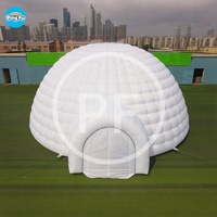Tente gonflable semi-étanche géante portable à bulles blanches pour l'exposition Igloos Lighting for Party Disco Doom Air Tight Tents
