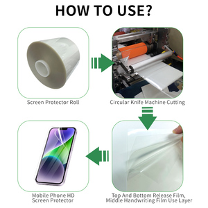 ฟิล์ม TPU ซอฟท์ไฮโดรเจลแบบม้วน สำหรับสมาร์ทโฟนและ <span class=keywords><strong>iPad</strong></span> ป้องกันหน้าจอ กาวเต็มแผ่น บางเฉียบ คมชัดระดับ HD เกรด AAA โค้ง 3 มิติ แบบ OEM - Product Image 5