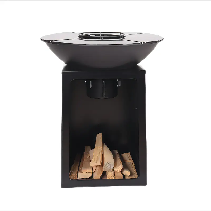 F25 KEYO New Model 24'' Vertical Standing Wood Burning Table Outdoor BBQ Fire Pit
