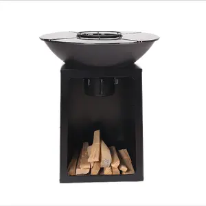 F25 keyo novo modelo 24 ''vertical de pé, mesa de queima de madeira, uso ao ar livre, churrasco, pit