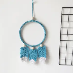 Handmade Dreamcatcher Feather Tassels Macrame Cotton Wall Hanging Home Pram Nursery Decor Baby Gifts