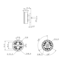 Moteur à courant continu sans balais 1503 1503A à bas prix pour drones moteur de ventilateur électrique avec aimant permanent 3.7V moteur sans balais à bas prix