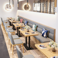 Canapés et ensembles de tables et chaises modernes en bois massif pour restaurants de thé occidentaux, cafés et salons de thé