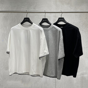 T-shirt SORONA pour homme, coupe ample, style américain, col rond décontracté, manches courtes - Product Image 1