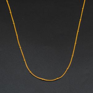 Collar de Cadena de Acero Inoxidable Hipoalergénico, Sin Decoloración, Oro Real de 18k, Oro Sólido, para Hombres, Mujeres y Niños - Product Image 6