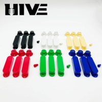 Kit de 7 pièces HIVE : Cache-pickups de guitare en plastique multicolore ST SSS, boutons de volume et de tonalité, et embouts de commutateur