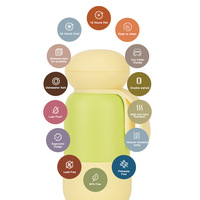 Nouvelle bouteille d'eau isotherme en acier inoxydable de 450 ml avec cuillère, portable, anti-fuite, colorée, pour l'extérieur