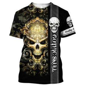 Schädel Engel und Dämon Jesus 3D-Druck Herren T-Shirts Sommer mode Harajuku Tops Tee - Product Image 4