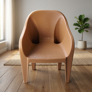 Silla Moderna de Plástico para Dormitorio, Sala de Estar o Comedor, con Respaldo en Forma de Flecha, Apilable, Resistente al Agua, para Uso en Exteriores, Estilo Contemporáneo - Product Image 5