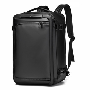 <b>Laptop</b> <b>Backpack</b> 14 Inches Waterproof Large Capacity Casual Travel Youth Male Solid Color Gray And Black - Product Image 4