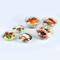 Herbruikbare ronde plastic voedselverpakkingen van PET, 16 oz, voor fruitsalade, inclusief deksel