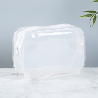 Ensemble de trousses de toilette de voyage pour femmes en PVC transparent professionnel personnalisé avec logo
