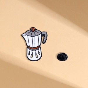 Broches de tasse à café en émail marron de dessin animé mignon épingle à café créative Badge épinglette pour les amateurs de café accessoire de bijoux - Product Image 6