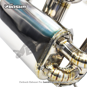 Custom Tuning Titanium Axleback for Lamborghini Revuelto 6.5L V12 2023-2025 Boska Racing OEM Factory Valve Base Catback Muffler - Product Image 2
