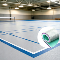 8,0mm Gem-Textur PVC-Sportboden 1,8m Breite Ultra-Dicker Elastischer Vinylboden für Basketball- und Badminton-Wettkampfhallen
