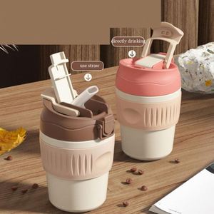 Christmas Gift 350ml <b>Double</b>-<b>Wall</b> 304 Stainless Steel Office <b>Mug</b> with Straw Insulated Car Cup and Cologne Bottles for Men - Product Image 5