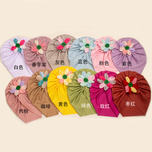 Bonnet Bébé Xiximi à Boutons et Fleurs, Vêtements pour Nouveau-né, Chapeau Confortable d'Hiver pour Bébé, Bonnet à Enfiler - Product Image 4