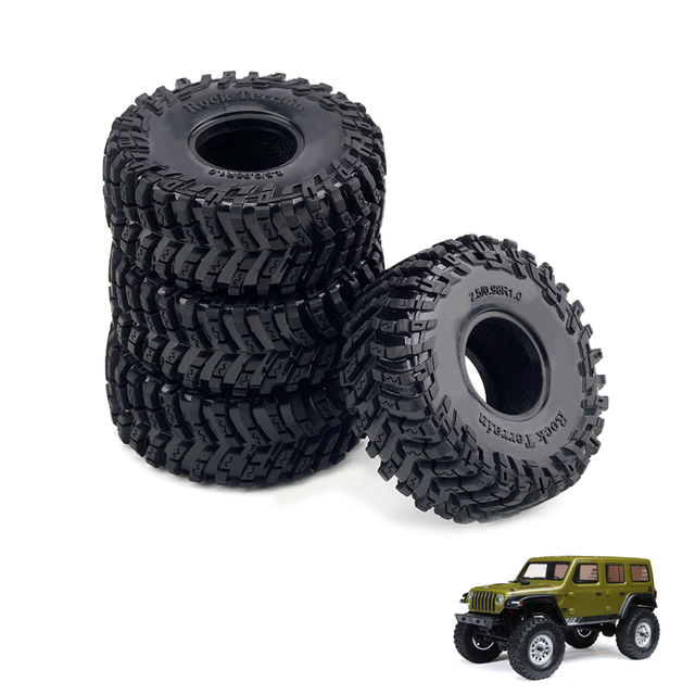 Wholesales RC Mirco Crawler Car Accessories Parts 1/18 Traxxas TRX4M HPI Redcat 1/24 Axial SCX24 1.0 Inch Wheels Tires