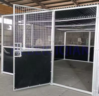 Panneaux de box pour chevaux robustes en acier, abri extérieur pour chevaux, écurie portable avec porte à charnières