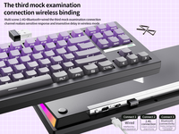 Teclado Mecánico ZORNHER ZH870 Morado Medianoche con Retroiluminación RGB, Tri-Modo, Bajo Ruido y Estructura Gasket