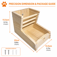 Mangeoire à foin durable en bois massif pour lapins avec abreuvoir intégré, grande capacité, pour lapins, cochons d'Inde et hamsters