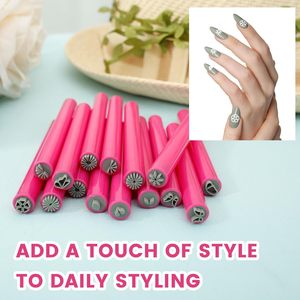 เครื่องปั๊มลาย<span class=keywords><strong>ดอก</strong></span>ไม้สำหรับผู้หญิงและเด็กผู้หญิงอุปกรณ์ทำเล็บดีศิลปะทำมือ - Product Image 4