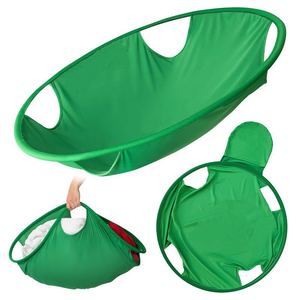 <b>Collapsible</b> Laundry Basket Round Green Folding Portable Clothes Organizer for <b>Storage</b> and Washing - Product Image 1