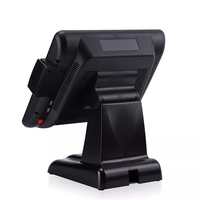 Monitor Táctil Todo en Uno POS de 15 y 17 Pulgadas para Restaurante y Supermercado, Monitor Táctil Impermeable con Soporte