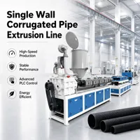 Ligne de production personnalisée de tuyaux ondulés à paroi simple multi-diamètres, capacité de production requise, variateur de fréquence ABB