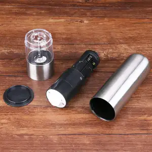 Stainless Steel Electric Automatic Pepper Mills Dry Spice Salt Pepper Grinder Adjustable Coarseness Mill For Kitchen Gadget