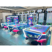 Table de hockey à air multi-balles interactive parent-enfant à monnayeur pour centres commerciaux