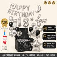 Ensemble de ballons pour décorations d'anniversaire, ballons 3D pour la décoration de la chambre des filles et des garçons