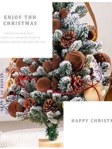Kit Albero di Natale Fai-da-Te di Alta Qualità, Piccolo e Fatto a Mano, con Decorazioni di Neve, Pigne e Mini Ornamenti Luminosi - Product Image 4