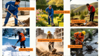 Vente en gros d'usine, pelle de jardinage industrielle, pelle à creuser pointue en acier au carbone épaissi, manche en bois, OEM/ODM
