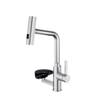 Robinet de cuisine extractible certifié CUPC, direct usine, avec rince-verre, eau froide et chaude, anti-éclaboussures, mitigeur d'évier