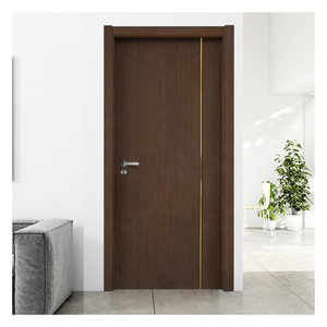 Porte d'entrée et cadre en bois composite Hihaus <span class=keywords><strong>Nyatoh</strong></span>, contreplaqué, âme pleine, placage bois dur - Product Image 1