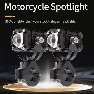 Faro LED Multicolor para Motocicleta Todoterreno con Luces Estroboscópicas Amarillas, Blancas y Rojas, 10V-24V, Lente de Proyector de Haz Puntual, Faro Antiniebla de 12W - Product Image 2