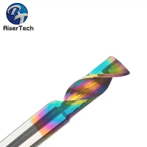 Single flute dlc coating roughing end mill for aluminum acrylic copper metal milling tools cutter