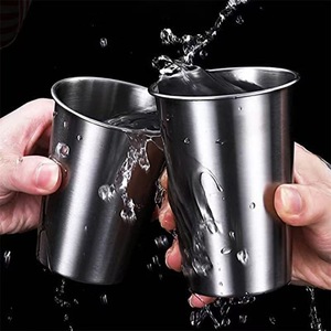 Borge Tùy Chỉnh 350Ml/500Ml Duy Nhất Tường 304 Thép Không Gỉ Uống Cup <span class=keywords><strong>Pint</strong></span> Bia Cup Cho Bar Nhà Hàng Bia & Cà Phê - Product Image 3